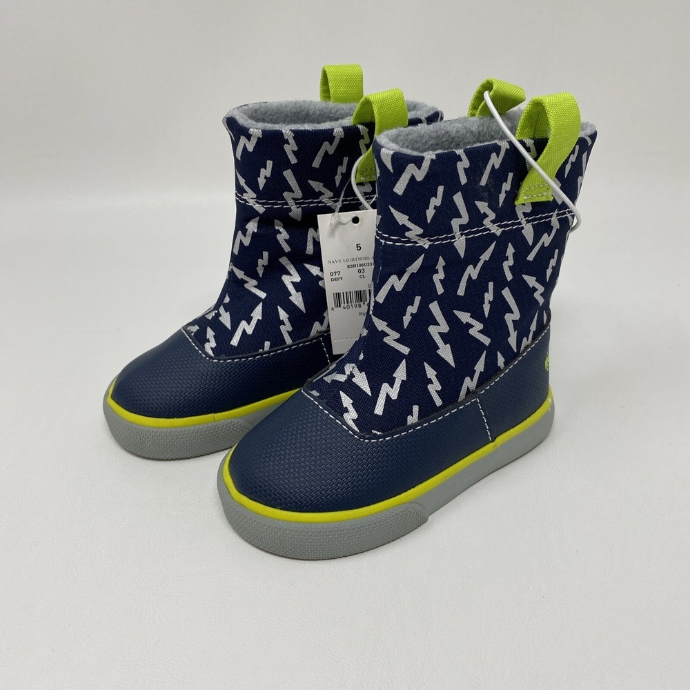 See Kai Run Toddler Boy Ripley Boots Pull On Lightweight Lightning Blue Green 5